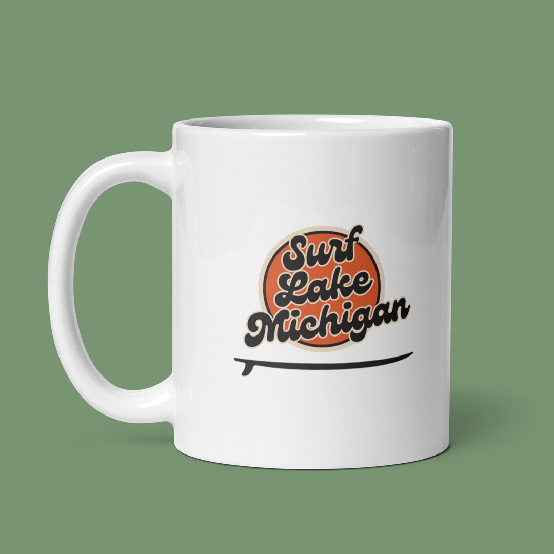 Surf Lake Michigan Mug, Lake Superior Gifts, Surf Lake Superior, Surf Minnesota, Surf Gifts