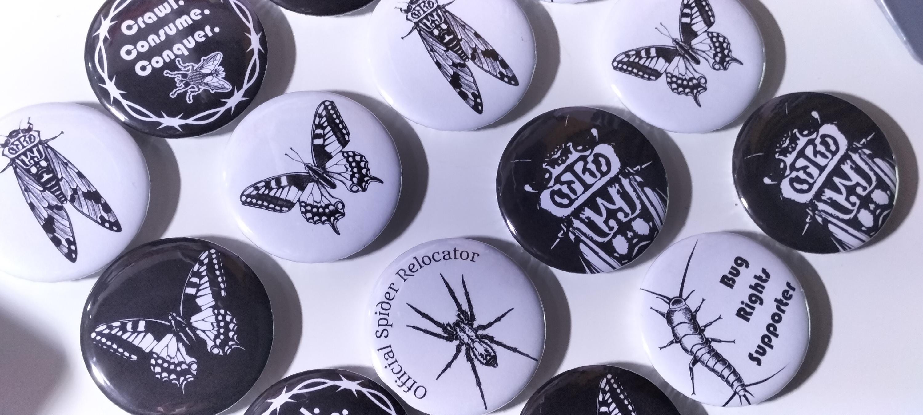 Épingles de bouton d'insecte | Insignes d'entomologie et d'insectes