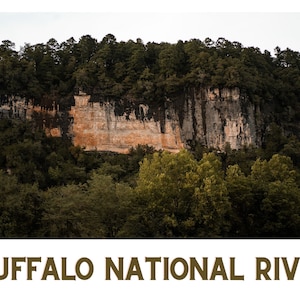 Buffalo River print, Arkansas, Ozark Mountains, painted bluffs