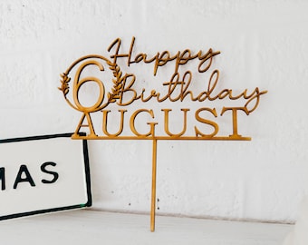 Customized Birthday Cake Toppers, Gold Cake topper for Wedding, Personalized cake topper, wedding cake topper, Anniversary Cake toppers