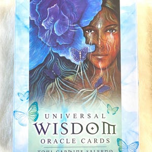 Cartas del Oráculo de la SABIDURÍA UNIVERSAL de Toni Carmine Salerno, 45 cartas y guía.