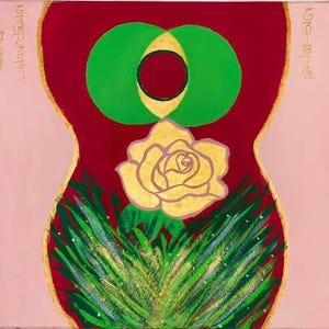 MARY MAGDALENE Sisterhood of the Rose unique and powerful acrilic hand painting and light codes.