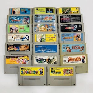 卸売10個ロットランダム任天堂スーパーファミコンゲームSFC SNES日本輸入。ゲームカセット