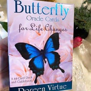 Doreen Virtue BUTTERFLY Oracle Cards pour des changements de vie. Jeu de 44 cartes et guide rares, épuisés (édition anglaise)