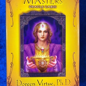 ASCENDED MEISTER Orakel Karten. Seltenes, vergriffenes authentisches Sammelkartenspiel mit 44 Karten und Anleitung von Doreen Virtue (Englisch) mit Goldkanten