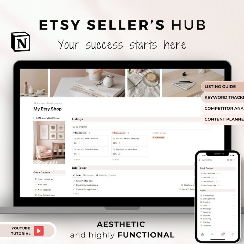 Etsy Task Planner - Etsy