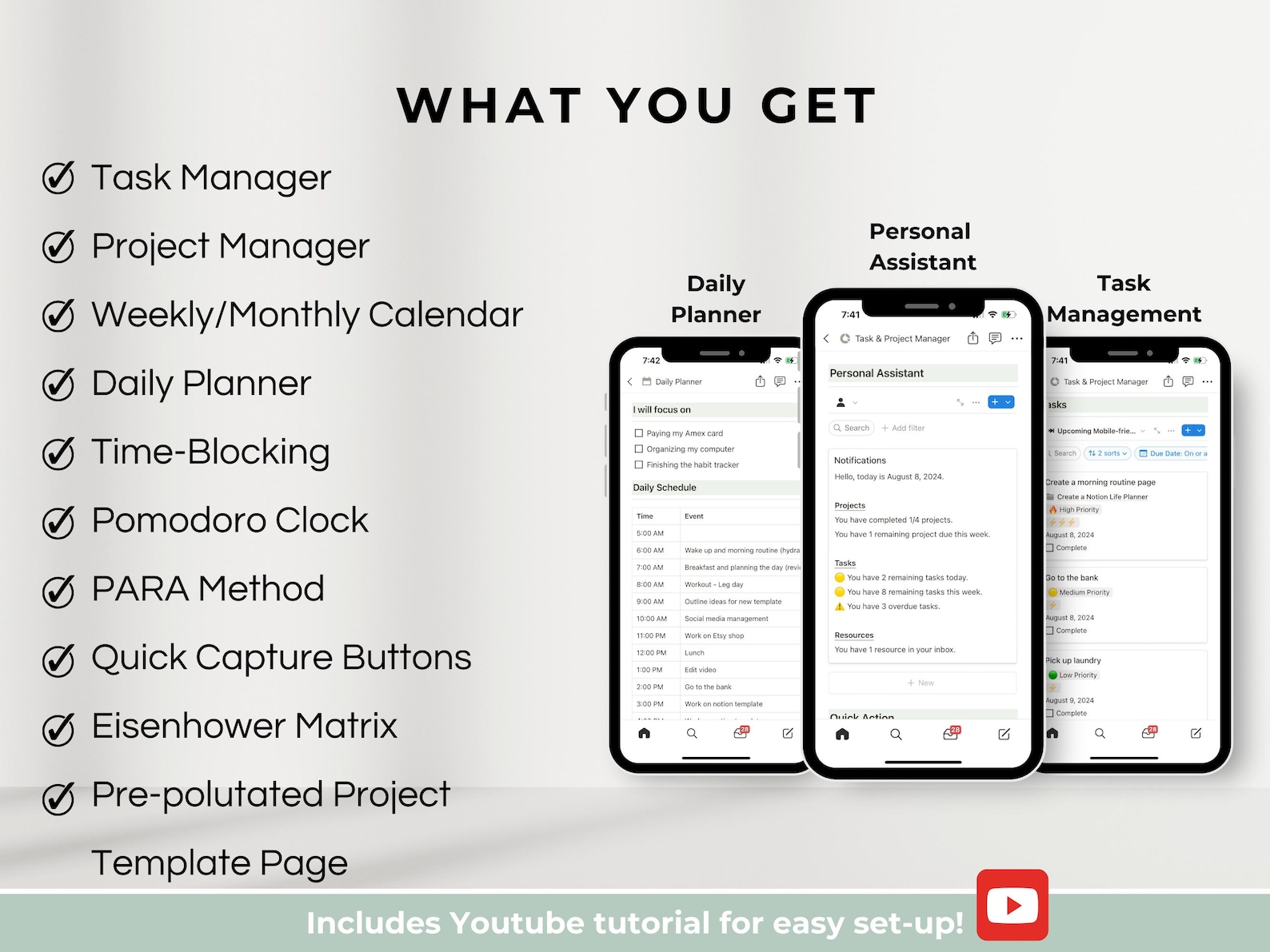 Project Management Notion Template Project Manager Task Manager Daily ...