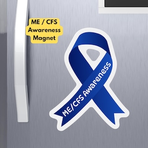 ME/cvs-waarschuwingsmagneet, myalgische encefalomyelitis chronische vermoeidheid blauw lint (6 inch)