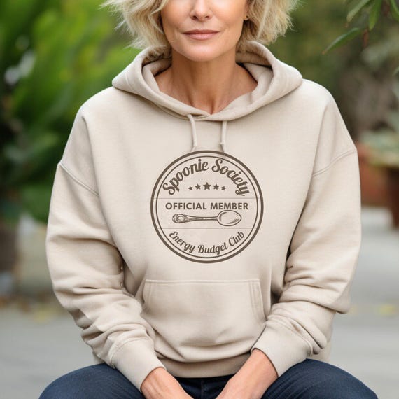 Spoonie Society Hoodie, Chronic Illness Awareness Sweatshirt, Energy Budget Club Pullover
