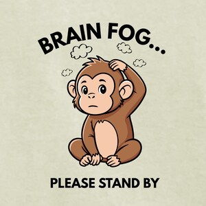 Brain Fog Monkey-tröja, Spoonie-tröja med kronisk sjukdom, kognitiv trötthetsmedvetenhet i komfortfärger bild 7