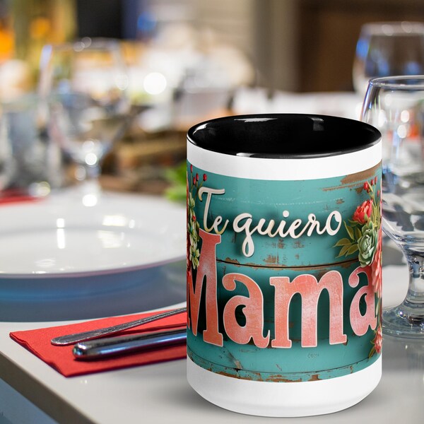 Taza Regalo para mamá. Taza para mamá personalizada. Taza día de la madre. Regalo día de la madre. Regalos para mamá. Taza te quiero Mamá.