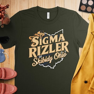 Sigma Rizler of Skibidy Ohio T-Shirt, Funny Ohio Meme Shirt, Cool Graphic Tee, Unique Ohio Gift, Trendy Humor Shirt, Casual Wear Shirt