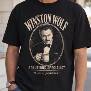 Winston Wolf Shirt Pulp Fiction Quentin Tarantino Vintage Style S-4XL image 1