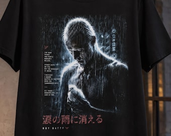 Blade Runner Shirt, Roy Batty Tears in Rain Tee, Vintage Cyberpunk Movie Graphic