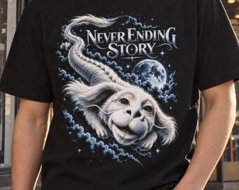 NeverEnding Story T-Shirt, Falkor Luck Dragon Retro 80s Fantasy Tee