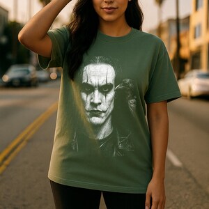 The Crow TShirt Brandon Lee Tribute Black Comfort Colors Movie, Cult Classic Horror Apparel image 7