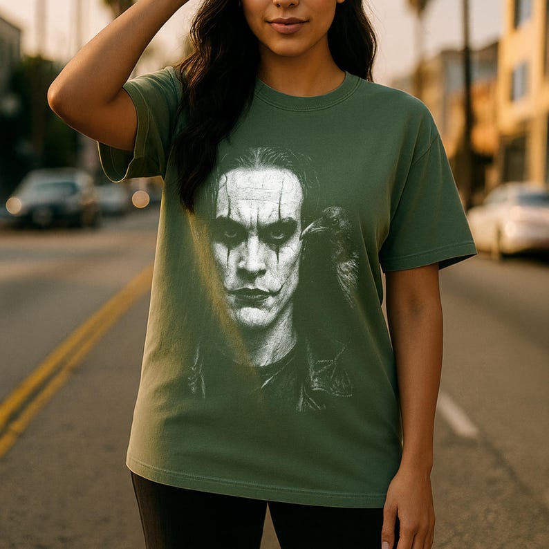 The Crow TShirt Brandon Lee Tribute Black Comfort Colors Movie, Cult Classic Horror Apparel image 7
