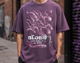 The Blob Shirt, vintage distressed monster movie tee, 50s sci fi horror