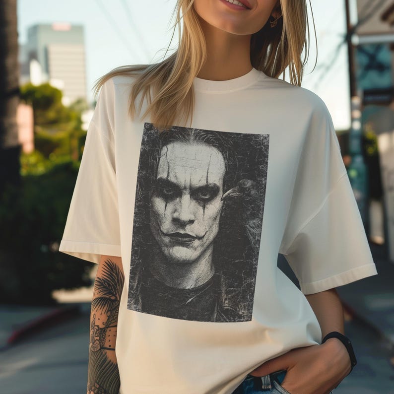The Crow TShirt Brandon Lee Tribute Black Comfort Colors Movie, Cult Classic Horror Apparel image 4