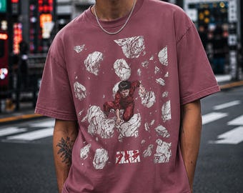 Akira Shirt, Vintage Distressed Cyberpunk Anime Tee