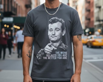 Camiseta de Bill Murray: corte relajado vintage de los 90, cita zen