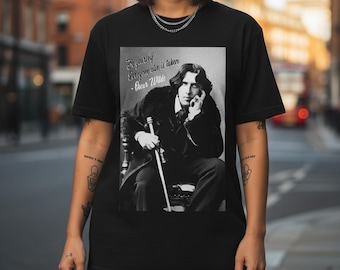 Oscar Wilde Shirt Be Yourself Quote Dark Academia Tee Literary Gift Queer History Top