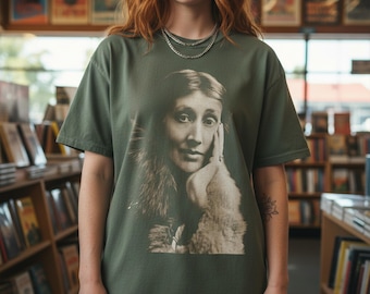 Virginia Woolf Shirt - Feminist Literary Cotton tee Gift for Writers English Teacher