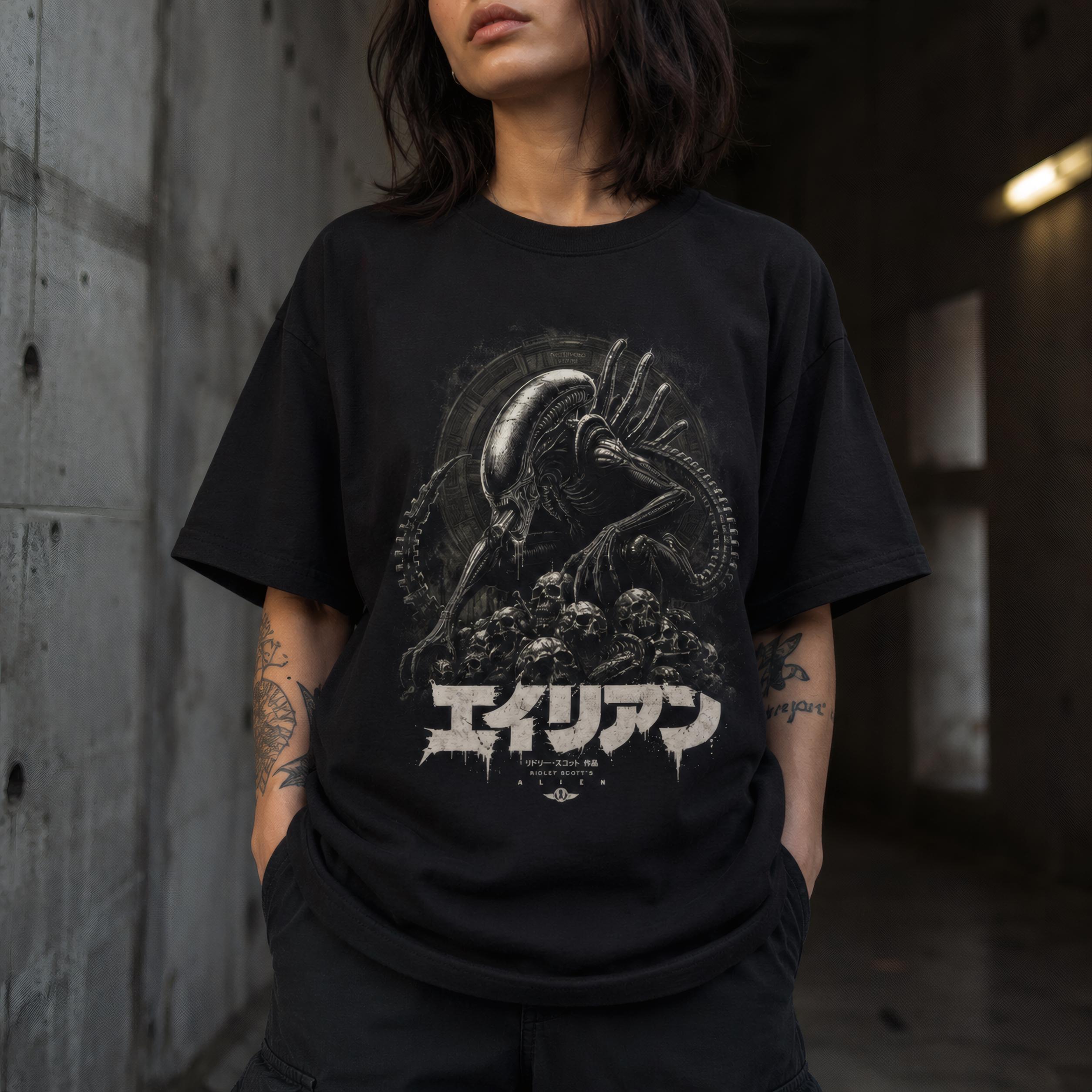 Alien Shirt With Xenomorph Graphic, Vintage Sci-fi Horror Tee - Etsy