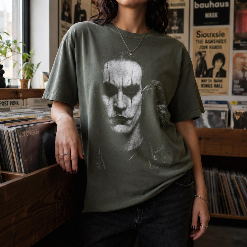 The Crow T Shirt, Brandon Lee Graphic Tee in Black Cotton image 15