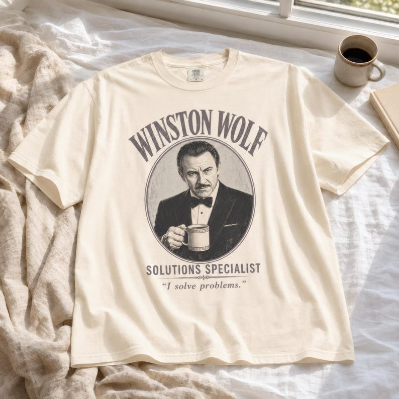 Winston Wolf Shirt Pulp Fiction Quentin Tarantino Vintage Style S-4XL image 7