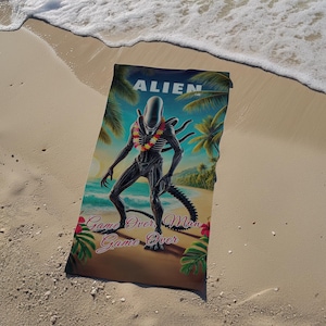 Alien Beach Towel: &quot;Game Over, Man&quot; Sci-Fi Humor