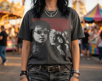 Lost Jungen Shirt, Vintage Distressed Vampire Movie T-Shirt, 80er Jahre Horror Grafik