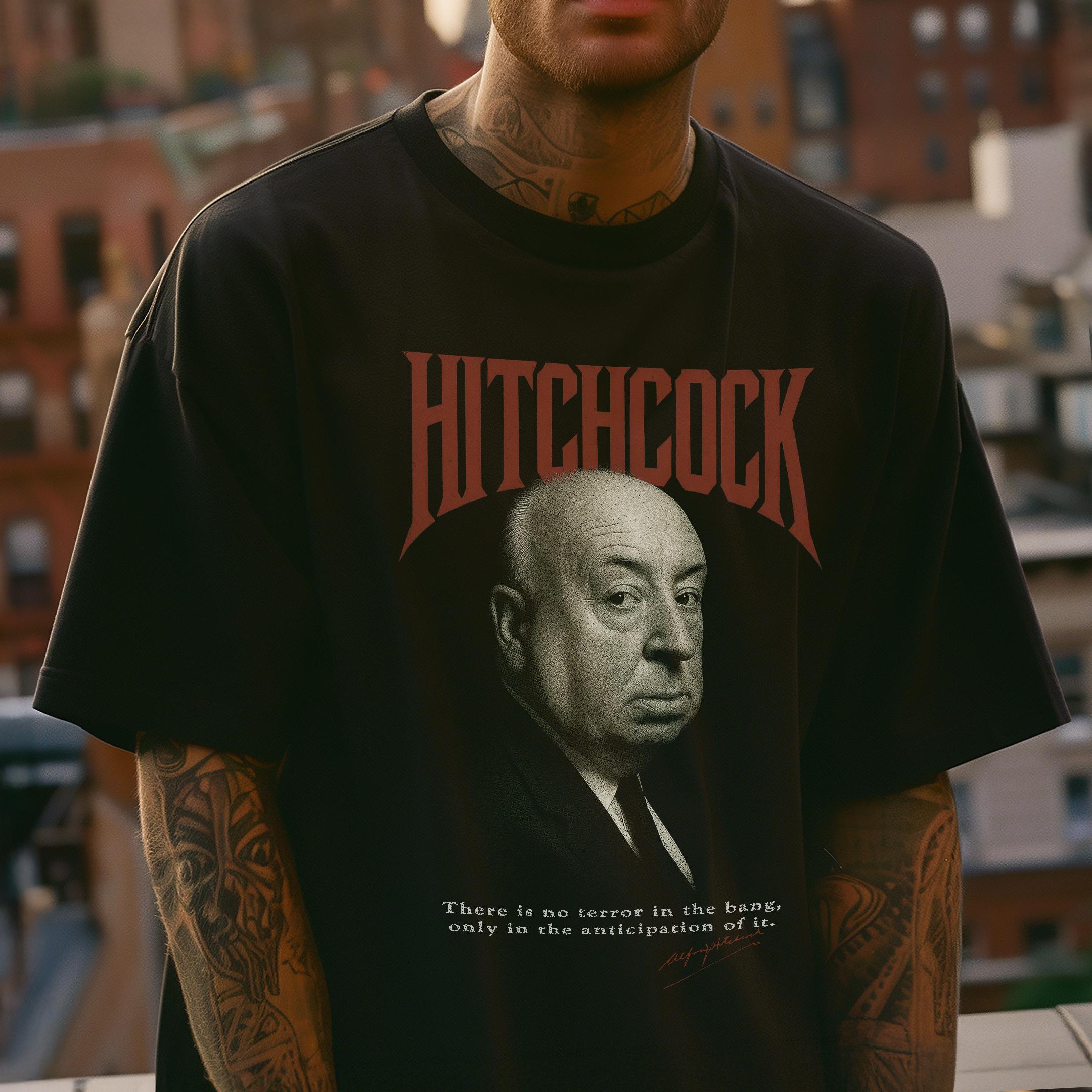 ヴィンテージヒッチコックTシャツ、映画愛好家のためのレトロな