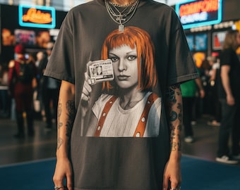 Fifth Element Tshirt Leeloo Dallas Multipass Cotton Tee 90s Sci Fi Gift