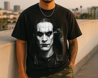 The Crow TShirt Brandon Lee Tribute Black Comfort Colors Movie, Cult Classic Horror Apparel