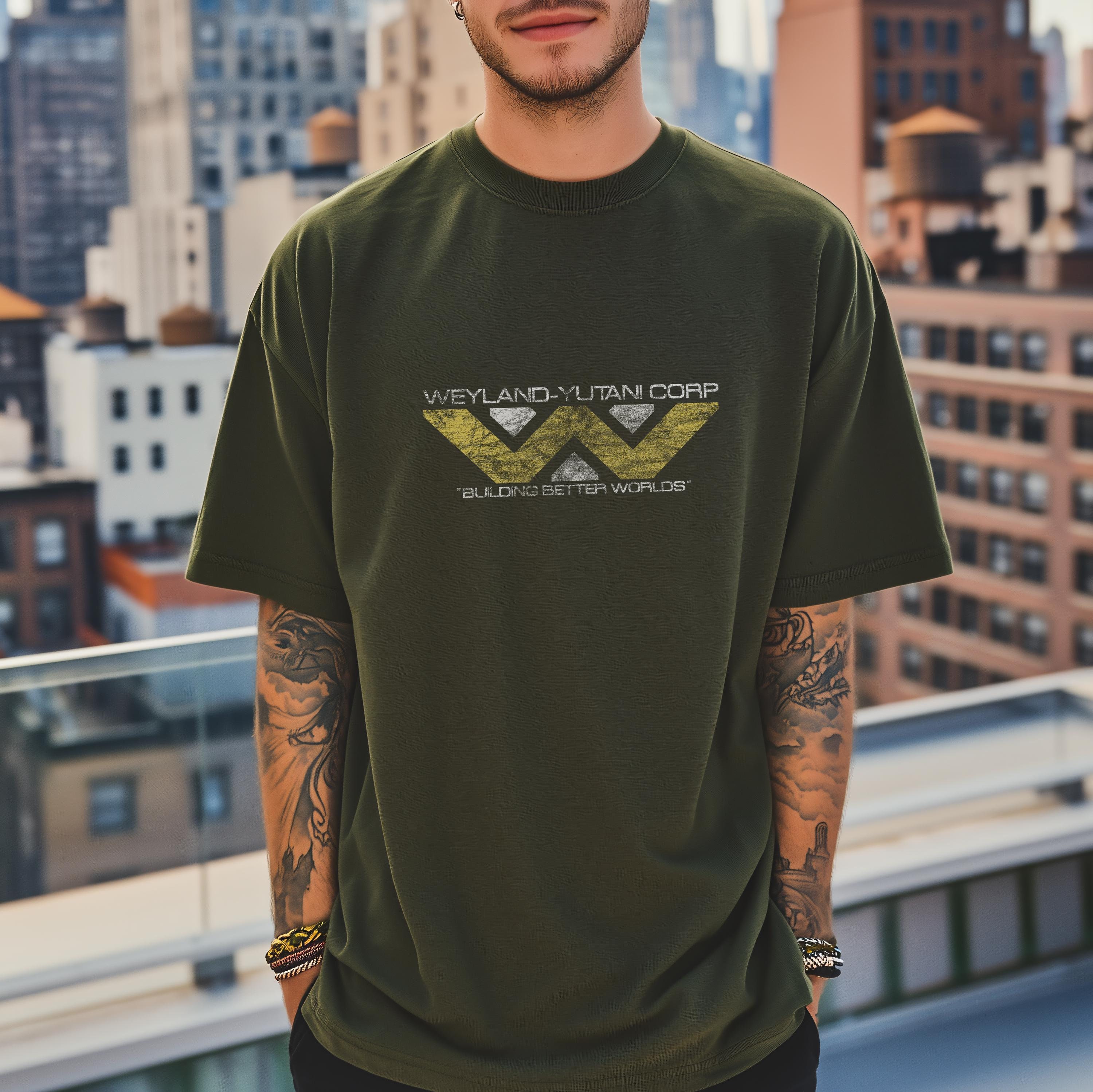 T-shirt Femme Style3 - Design Weyland-Yutani Corp Xenomorph (Alien), Col Rond, 100% Coton, Coupe Moulante