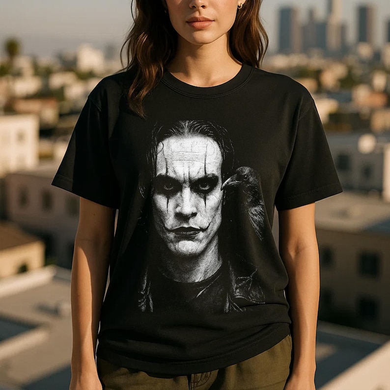 The Crow TShirt Brandon Lee Tribute Black Comfort Colors Movie, Cult Classic Horror Apparel image 8