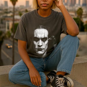 The Crow TShirt Brandon Lee Tribute Black Comfort Colors Movie, Cult Classic Horror Apparel image 11
