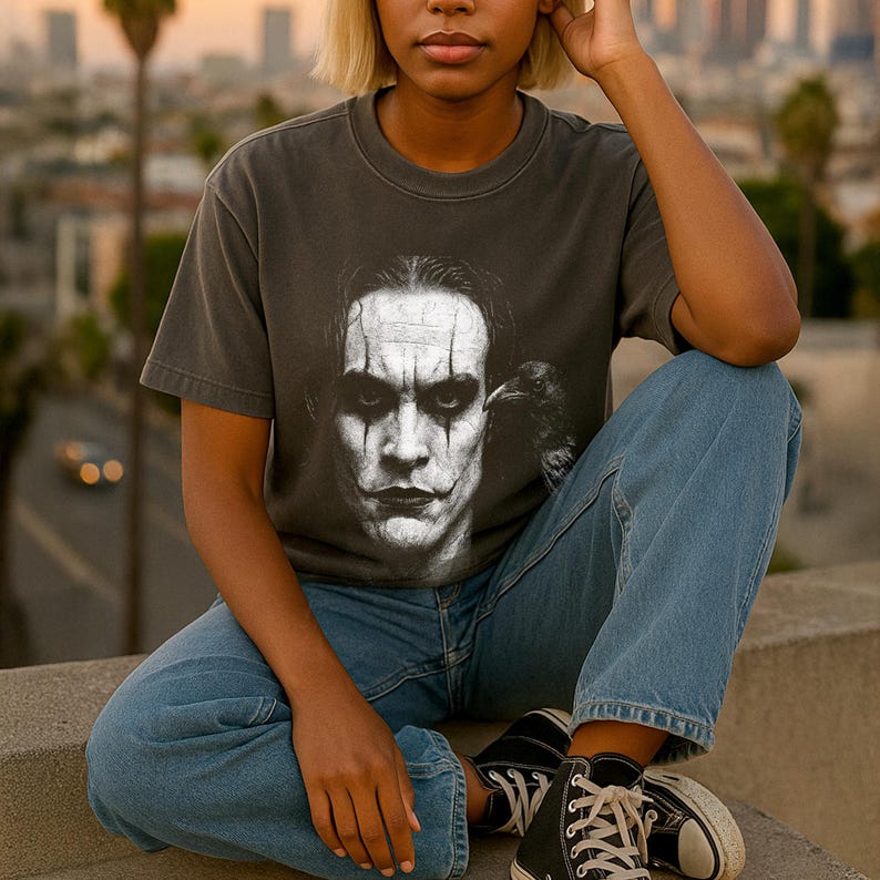 The Crow TShirt Brandon Lee Tribute Black Comfort Colors Movie, Cult Classic Horror Apparel image 11