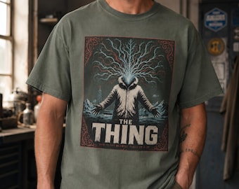 The Thing T-Shirt: Retro Horror Movie Graphic Tee - John Carpenter Cult Classic
