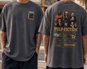 Pulp Fiction Shirt, Retro Handheld Game Movie Tee, Cult Film Graphic