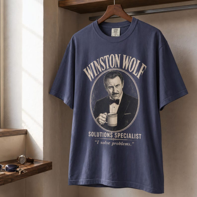 Winston Wolf Shirt Pulp Fiction Quentin Tarantino Vintage Style S-4XL image 9