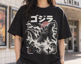 Godzilla Shirt, Japanese Kaiju Monster Movie Graphic Tee