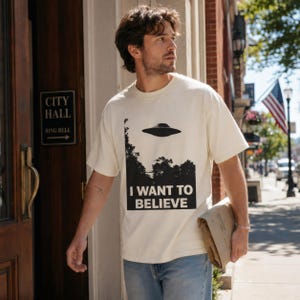 I Want to Believe T-Shirt - Retro X Files Tee - UFO Clothing image 14