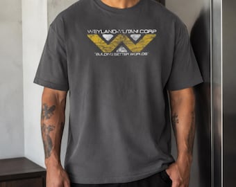 Weyland Yutani Shirt Alien Movie Tee Nostromo Retro Sci Fi Logo