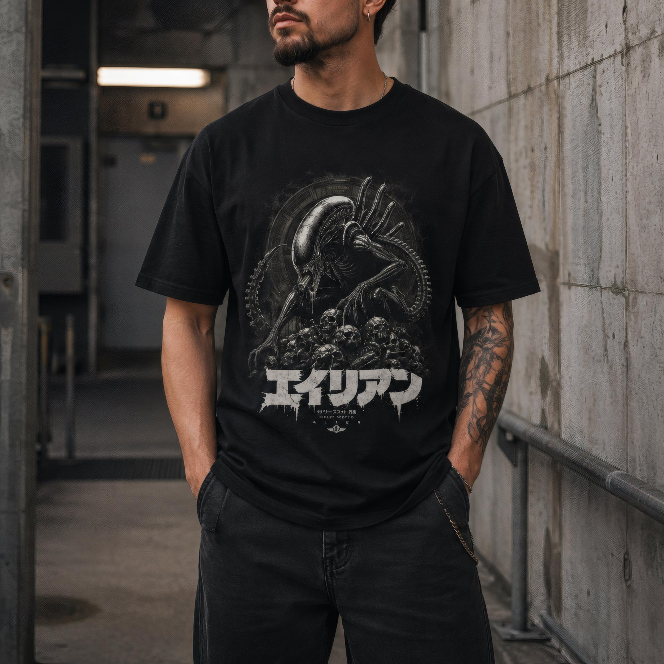 Alien Shirt With Xenomorph Graphic, Vintage Sci-fi Horror Tee - Etsy