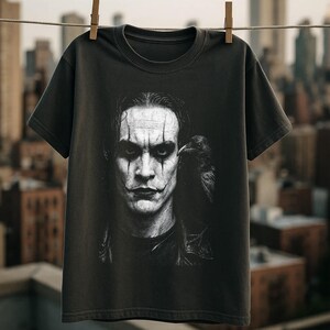 The Crow TShirt Brandon Lee Tribute Black Comfort Colors Movie, Cult Classic Horror Apparel image 2