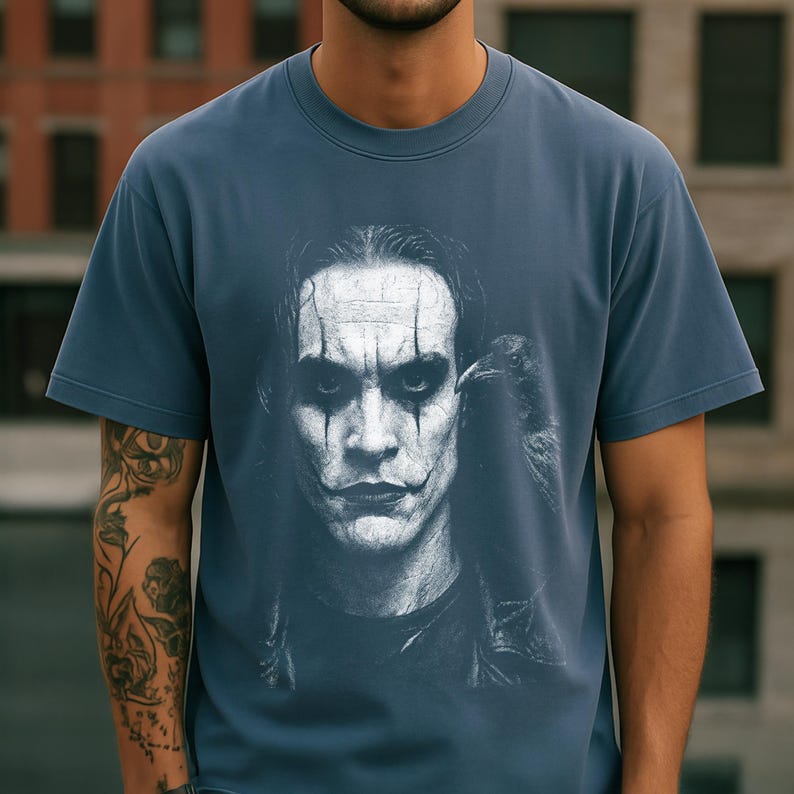 The Crow TShirt Brandon Lee Tribute Black Comfort Colors Movie, Cult Classic Horror Apparel image 10