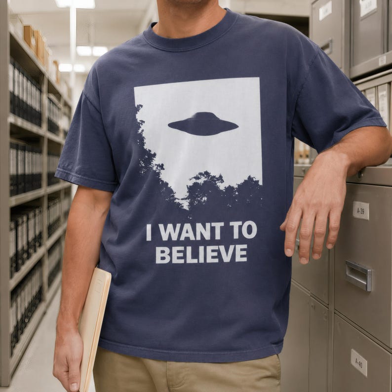 I Want to Believe T-Shirt - Retro X Files Tee - UFO Clothing image 4