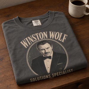 Winston Wolf Shirt Pulp Fiction Quentin Tarantino Vintage Style S-4XL image 11